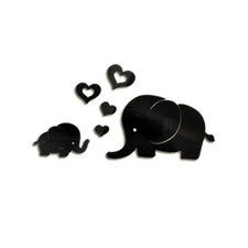 6 piezas calcomanías adhesivas para decoración de pared del hogar calcomanía de elefante para sala de estar