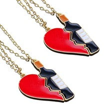 4 Pcs Perfume Bottle Necklace Colorful Pendant Fashionable Creative