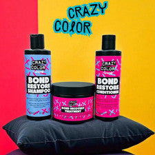 Crazy Color Bond Restore Hair Set - Champú 250 ml, Acondicionador 250 ml, Tratamiento