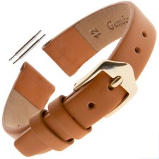 Correa de reloj de cuero plana color moda piel de becerro clásica Gilden para damas 10-14 mm F60