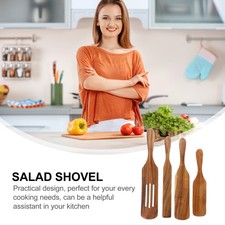 1 juego de 4 utensilios de cocina para cocina de madera para la familia