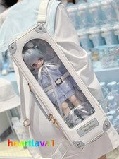 Bolso de hombro cruzado de PVC transparente Itabag de mano para muñeca 1/4 BJD H50CM