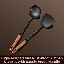 Herramienta de Cocina de Hierro para Woks con Cabezal Ancho 37,9 x 9,5 cm Medidas