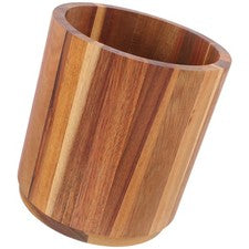 Soporte para utensilios de madera para café organizador de mostrador de cocina giratorio gran capacidad