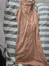 Mini vestido sin mangas ceñido al cuerpo Wild Fable para mujer marrón claro mediano ¡NUEVO!