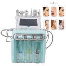 Máquina de belleza de oxígeno burbuja pequeña 6 en 1 máquina multifuncional para el cuidado de la piel facial