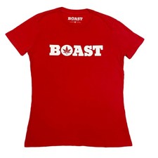 Camiseta para mujer BOAST Red Wordmark $30 NUEVA