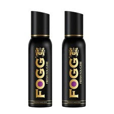 FOGG Fresh Fougere spray corporal negro para hombre 120 ml cada uno (paquete de 2)