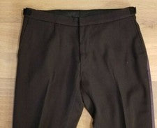 PANTALONES ESTILO ESMOQUIN LANA PESADA HECHOS EN ITALIA DE LUJO CLAUDIO TONELLO 35 NUEVOS CON ETIQUETAS $550