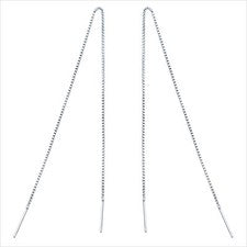 Pendientes Pasadores Extra Largos 8-22 cm Plata de Ley 925 Mujer Pendientes