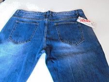 Moda Hombres Jeans Talla 42x33 Denim Envejecido Cremallera Mosca Nuevo con Etiquetas42 33 Azul