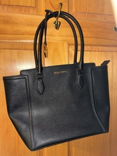 Bolso de hombro Michael Kors grande de cuero negro para mujer nuevo $328