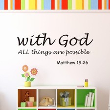 Pegatinas de pared extraíbles decoraciones para sala de estar hogar Biblia versículo calcomanía