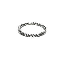 Anillo Apilable Hecho a Mano Plata Esterlina 1.8mm Genuino Sólido Sello 925