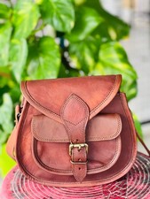 Bolso Tote Hippie De Cuero De Cabra Vintage Para Damas Nuevo 7X9