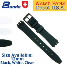 Correa de repuesto para reloj Banda de 12 mm sólida genérica para damas para Swatch