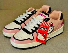 Sanrio HELLO KITTY Mujer ADOLESCENTE Rosa Informal Tenis Zapato - TALLA: 10 ¡NUEVO!!