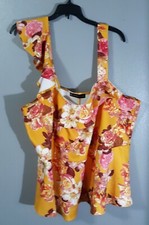 Nuevo-MODA MUJER PARA FIGURAR FUERA DEL HOMBRO TOP. CAMISETA SIN MANGAS BOHO FLORAL.TALLA 3