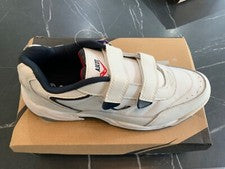 ZAPATILLAS DEPORTIVAS DE CUERO DE AJUSTE ANCHO FULFIT PARA NIÑOS ADOLESCENTES UK 4