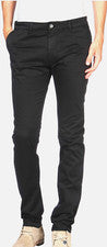 FERRE Hombre Negro Algodón Vestido Informal Italia Pantalones Pantalones Talla US 40 EU 56