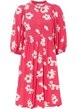 Nuevo Vestido con Botones T. 40 Rosa Flor Vestido de Verano Vestido Corto Casual