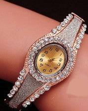 Reloj pulsera mujer oro rosa 18k cristal austriaco