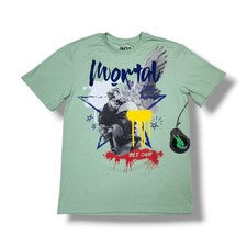 Camiseta para hombre Sole Goat In Mortal bordada gráfica verde S