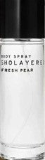 Perfume en spray corporal SHOLAYERED 100 ml fragancia de pera fresca hecho en Japón NUEVO