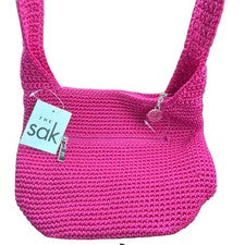 Bolso de Hombro Mujer The Sak Rosa Pinkberry Crochet Craze 108941 Cremallera Boho Charm