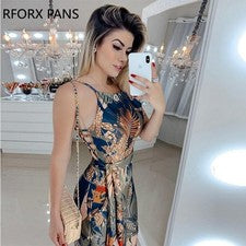 Sexy Mono VestiDos Sin Mangas Para Mujeres CAsual De MOda De Primavera VeranO -