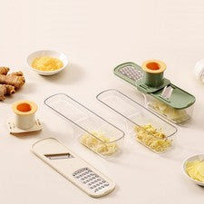 Cortador de ajo sencillo para cocina con recipiente para ingredientes limpios Preb