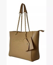 Bebe Allegro Mujer Bolso Mediano + Tarjetero Dije Juego de 2 Piezas en Tostado/Camel
