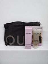 Ouai Bond Bálsamo Reparador para el Cabello 22 ml y Champú Desintoxicante 30 ml Muestra de Viaje, Bolsa con Cremallera