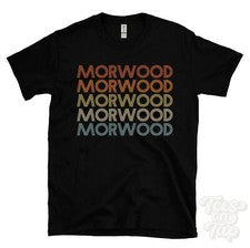 CAMISETA MORWOOD ESTILO RETRO REPETIDO Hombre y Mujer Novedad Genial Nombre Regalo