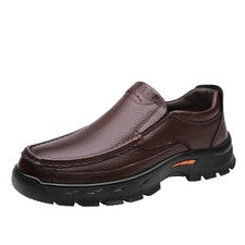 Zapatos de Suela Gruesa para Camping Senderismo Aire Libre Para Hombre Cuero Informal Ropa de Trabajo Tenis