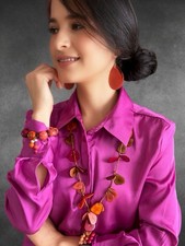COLLAR TAGUA declaración nuez natural joyería regalo único Tagua Bella laqueta 42