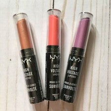 NYX Beauty LOTE 3 PIEZAS Lápiz Labial Alto Voltaje Haz Playdate Bronceado NUEVO (X8)
