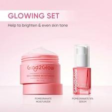 Glad2Glow Radiance Set de Cuidado de la Piel | Suero Iluminador + Hidratante Brillo