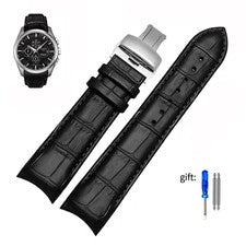 Correa de reloj de cuero 23 24 mm para pulsera Tissot T035627A T035407A T035439