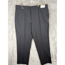 Pantalones Meca Gold para Hombre 46W 32L Negro Poliéster Frente Plano Estilo 6702
