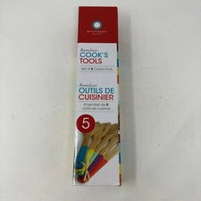 Architec Bambú Utensilios de Cocina Set de 5 Cocina Chef Regalo FabFitFun Caja Cucharas