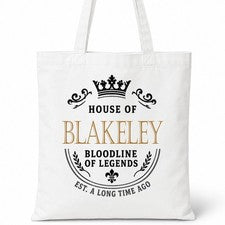 Bolso de Mano BLAKELEY Family Surname House Of White Algodón