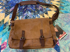 Greg Norman The Refined Traveler Bolso Mensajero de Lona Negocios Laptop Estuche Suave
