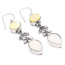 Pendiente de joyería de plata esterlina 925 hecho a mano con piedras preciosa...