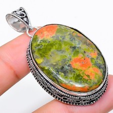Colgante de joyería de plata esterlina 925 hecho a mano de piedras...