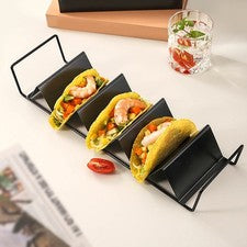 Juego de soportes para tacos con diseño apilable para ahorrar espacio en tu cocina