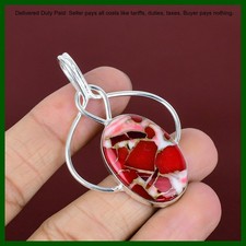 Joyería Colgante Esposa Plata Esterlina Turquesa Cobre Rojo Mohave Natural Kingman