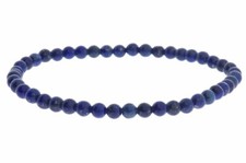 Lapis Lazuli Kugel Stretch Edelstein Schmuck Armband 4mm - individuelle Größe