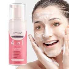 4 en 1 Cuidado Facial de la Piel Exfoliante Mousse Peeling Gel Limpieza Profu...