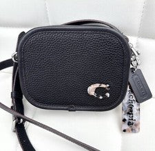 Mini Bandolera Bolso Bandolera Coach Coachtopia en Cuero Negro Nuevo sin Etiquetas #CK117